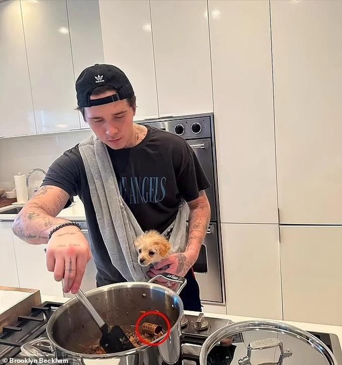 Brooklyn Beckham làm đầu bếp: Để lẫn nút chai trong nồi thịt?